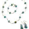 Sieradenset crackle (ketting, armband en oorbellen)