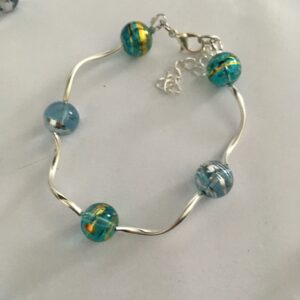 Sieradenset crackle (ketting, armband en oorbellen)