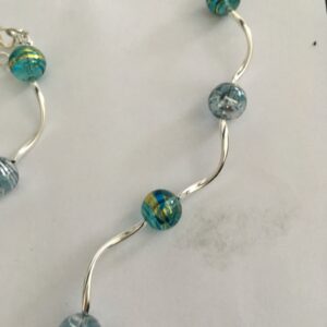 Sieradenset crackle (ketting, armband en oorbellen)