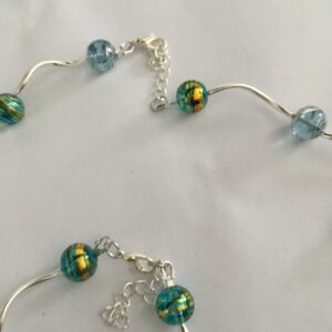 Sieradenset crackle (ketting, armband en oorbellen)