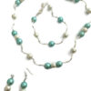 Sieradenset crackle (ketting, armband en oorbellen)