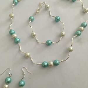 Sieradenset crackle (ketting, armband en oorbellen)
