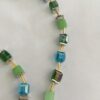 Ketting blokjes en buisjes met bijpassende armband