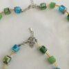 Ketting blokjes en buisjes met bijpassende armband