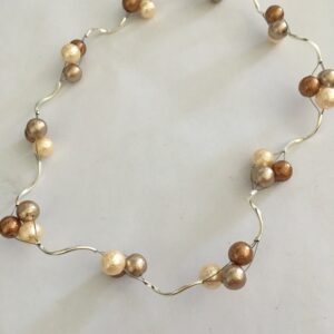 Ketting trosjes ijsparels bruintinten