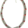 Ketting zilverkleurig rood