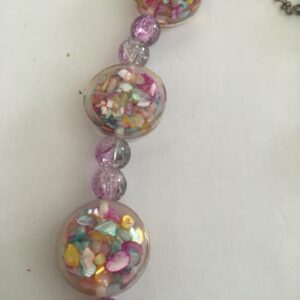 Ketting roze met paars