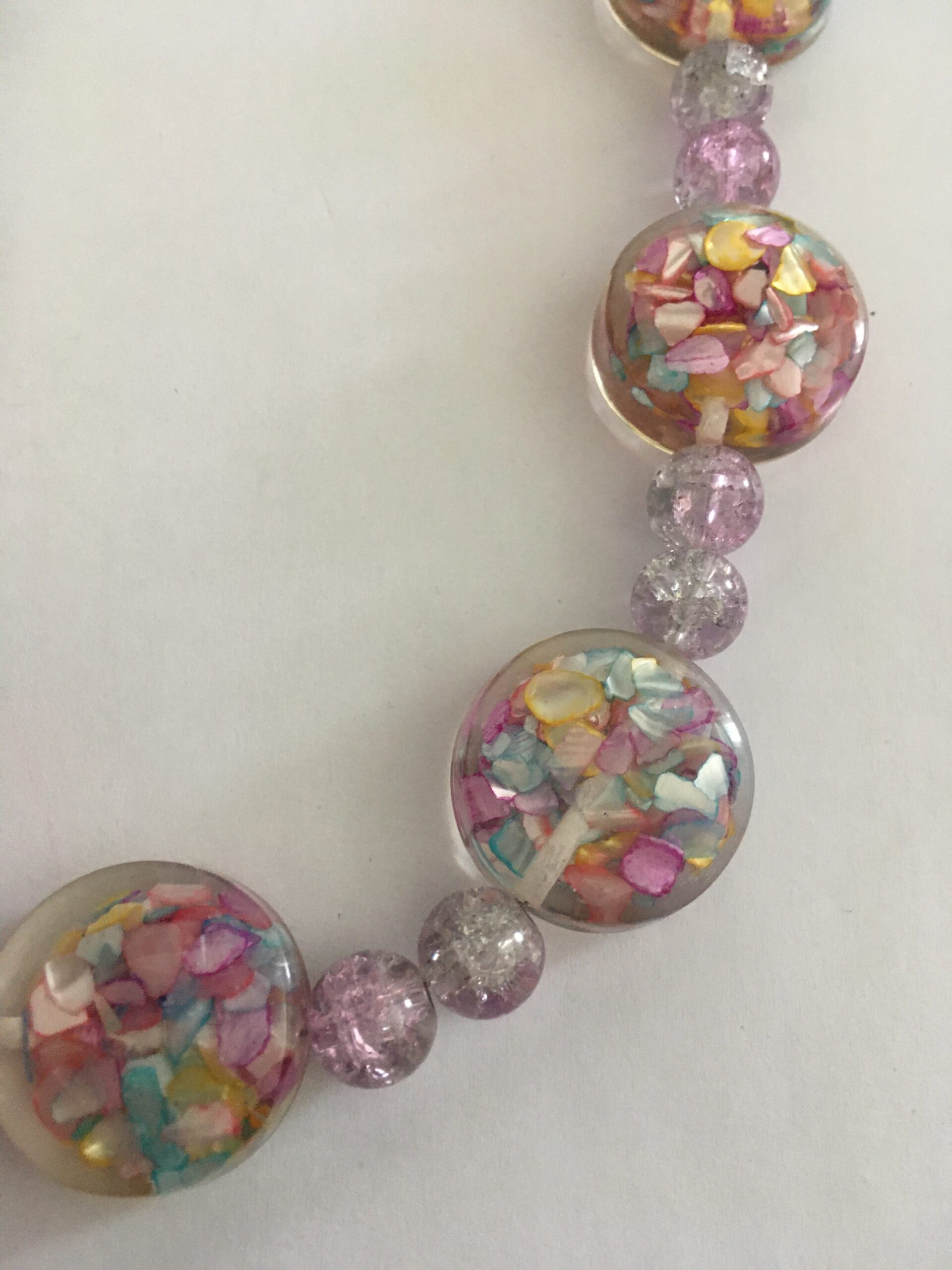 Ketting roze met paars