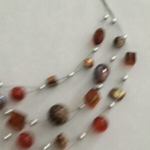 Ketting laagjes bruin met bijpassende armband