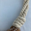 Ketting beige touw met facetkraaltjes