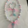 Kindersetje parels roze wit blauw mee zeemeerminbedel