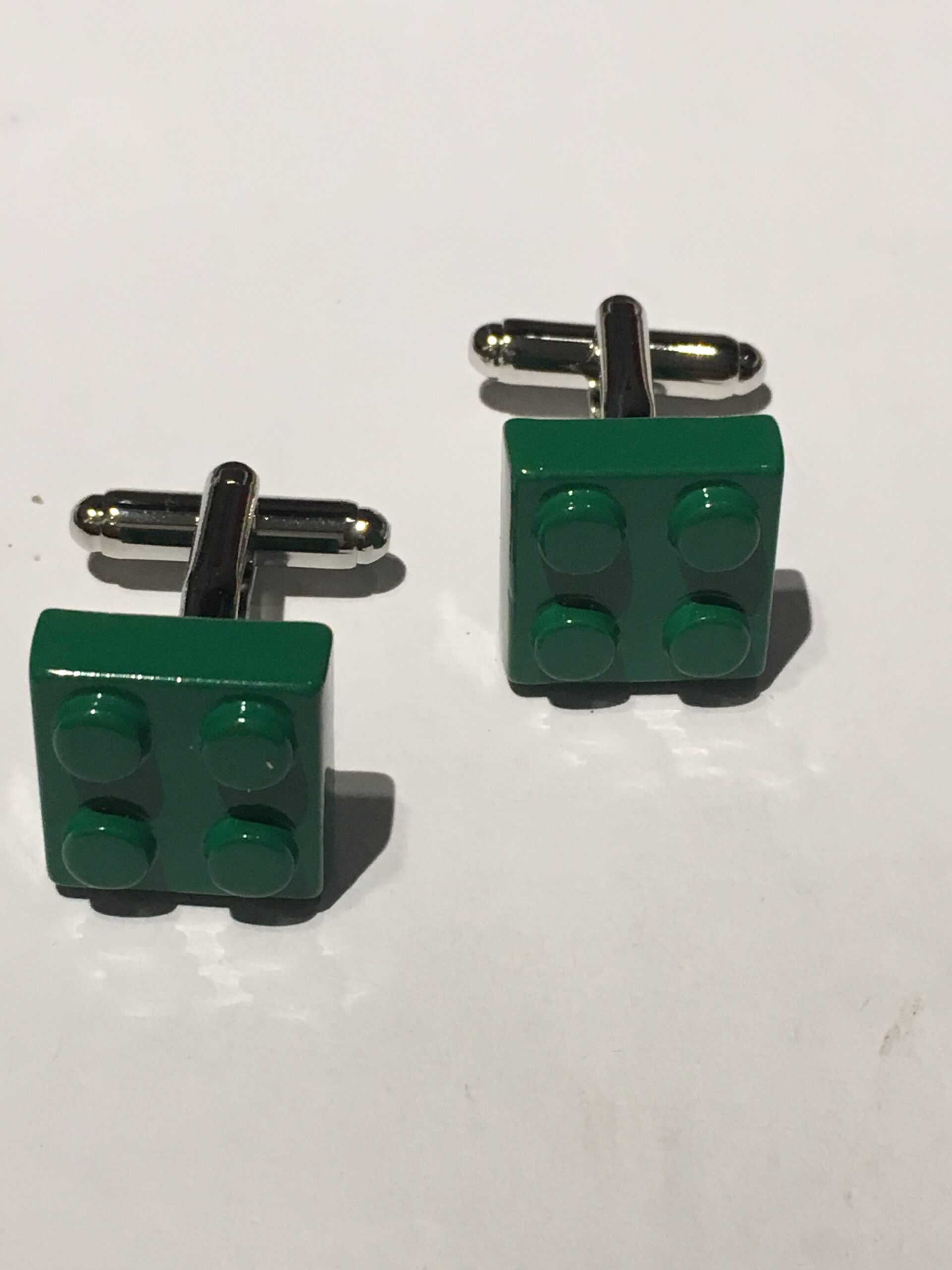 Manchetknopen Legosteen groen
