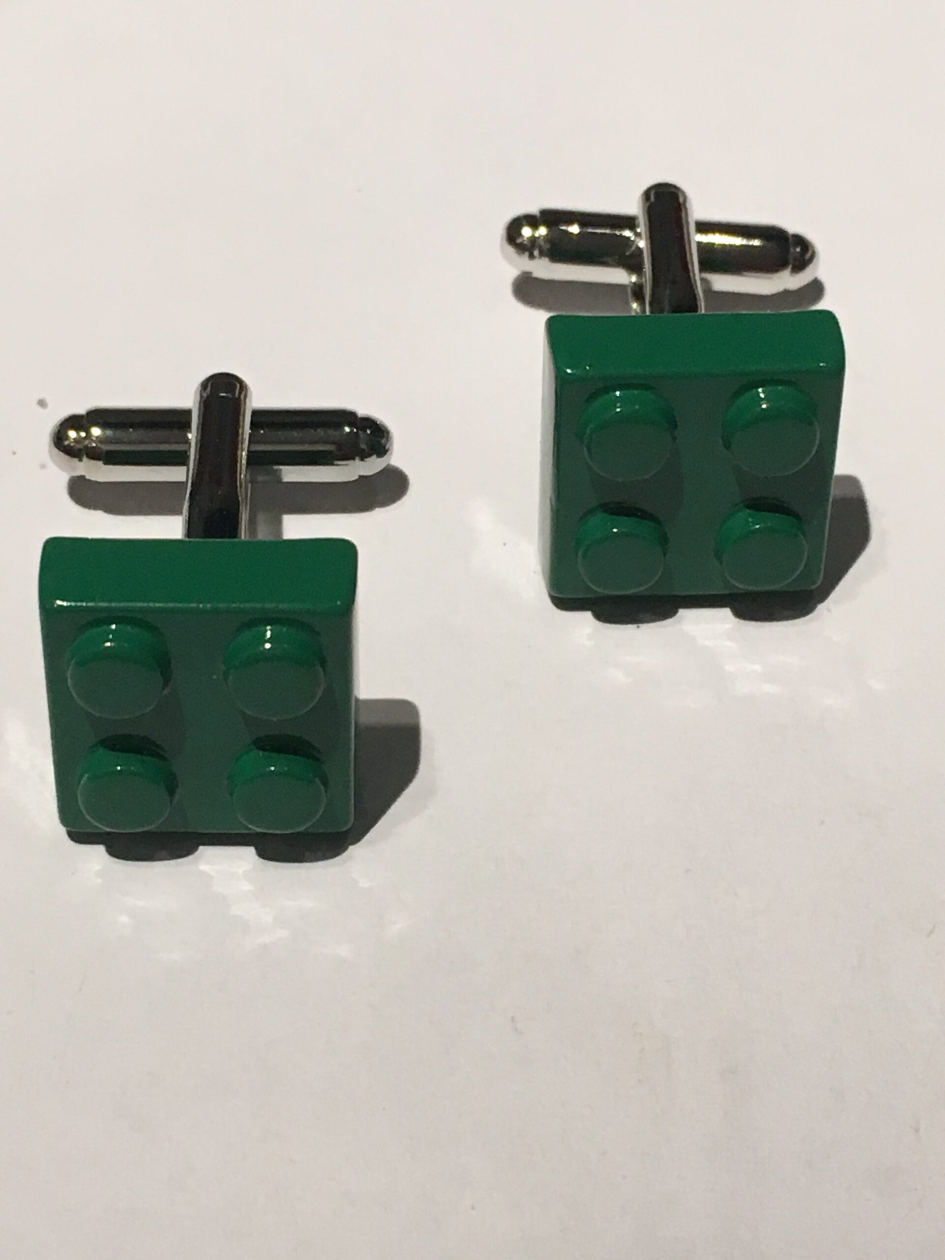 Manchetknopen Legosteen groen