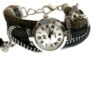 Leren horloge met hartjes sluiting
