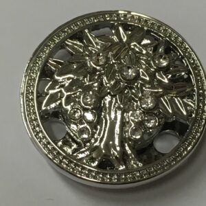 Magneetbroche levensboom zilverkleurig