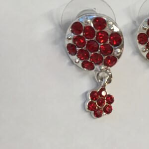 Oorbel hanger met rood strass