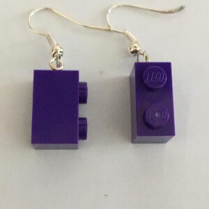 Oorbel hang Lego Paars