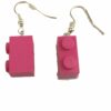 Oorbel hang Lego Hard Roze