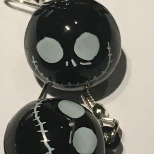 Oorbel zwart Jack Skeleton