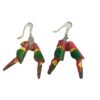 Oorbellen papegaai hanger rood