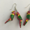 Oorbellen papegaai hanger rood - Afbeelding 3