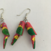 Oorbellen papegaai hanger rood - Afbeelding 2