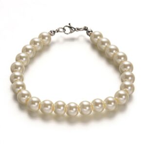 Sieradenset parel wit (ketting en armband)