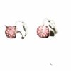 Clipoorbel roze strass