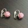 Clipoorbel roze strass