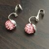 Clipoorbel roze strass