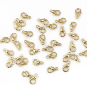 Slotjes voor kettingen 50 stuks 12 mm goudkleurig