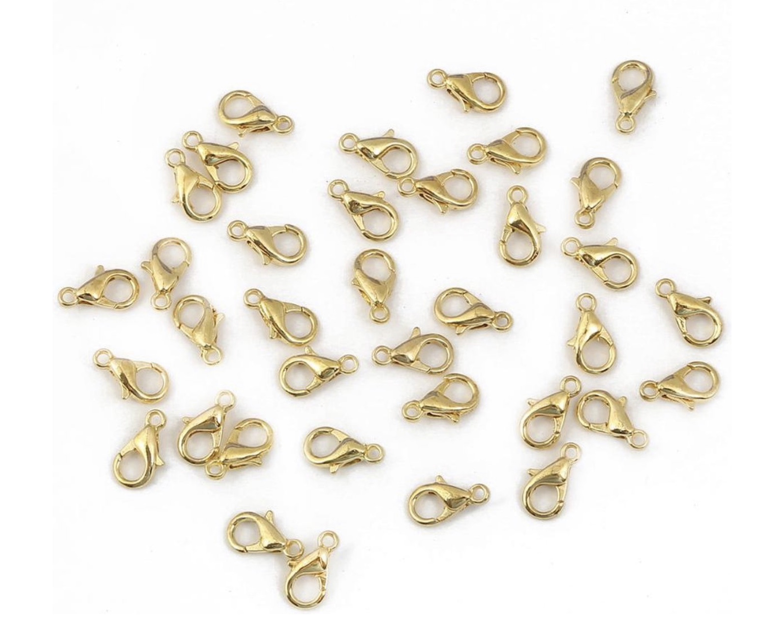 Slotjes voor kettingen 50 stuks 12 mm goudkleurig