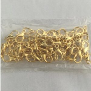 Slotjes voor kettingen 50 stuks 12 mm goudkleurig