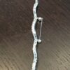 Sierspeld lang zilverkleurig 15 cm met kronkels