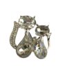 Magneetbroche katten stel zilverkleurig