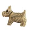 Magneetbroche goudkleurig Schotse Terrier