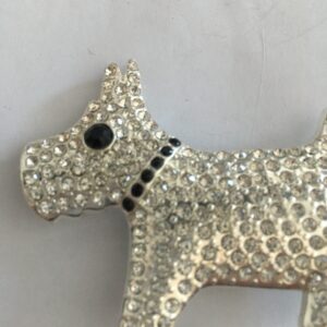 Magneetbroche zilverkleurig Schotse Terrier