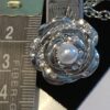 Vestclip parel roos met strass