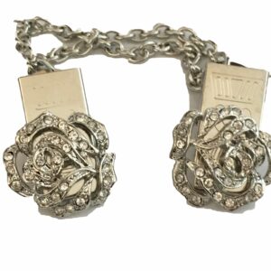 Vestclip strass bloem