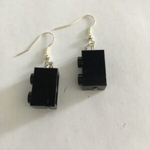 Oorbellen lego zwart