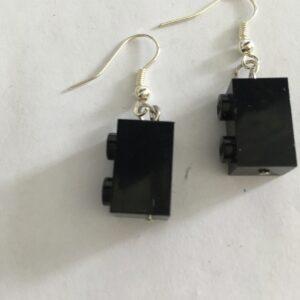 Oorbellen lego zwart