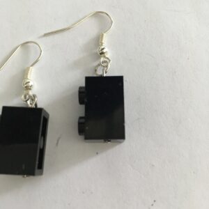 Oorbellen lego zwart