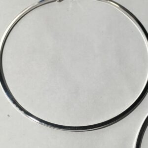Oorringen zilverkleurig groot 9 cm