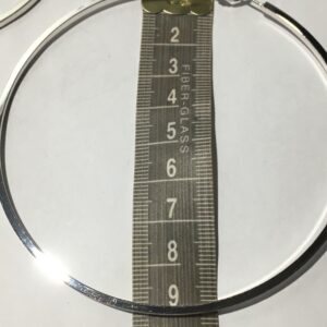 Oorringen zilverkleurig groot 9 cm