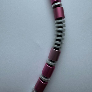 Aluminiumketting roze-zilverkleurig met magneetsluiting