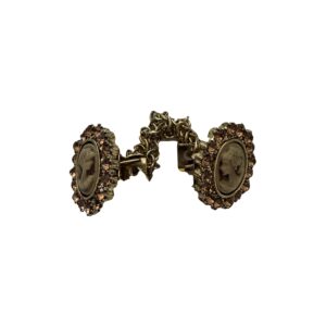 Vestclip camee met strass goudkleurig