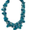 Ketting turquoise geknoopt op draad