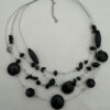 Ketting met laagjes zwart zwevend