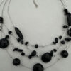 Ketting met laagjes zwart zwevend