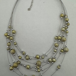 Ketting met laagjes goud geel zwevend